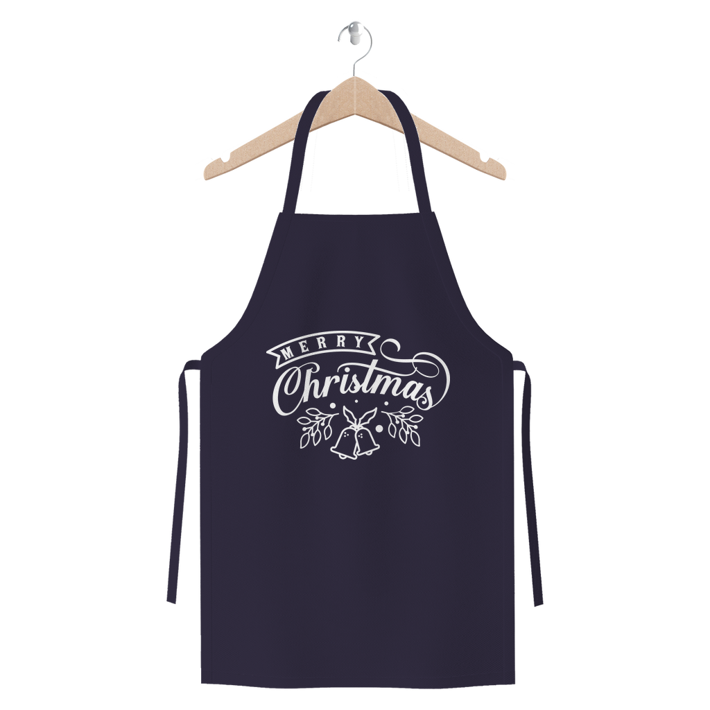 Merry Christmas White Premium Jersey Apron