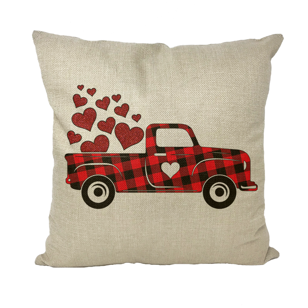 Love Truck Throw Pillow with Insert - DirectlyPersonalised