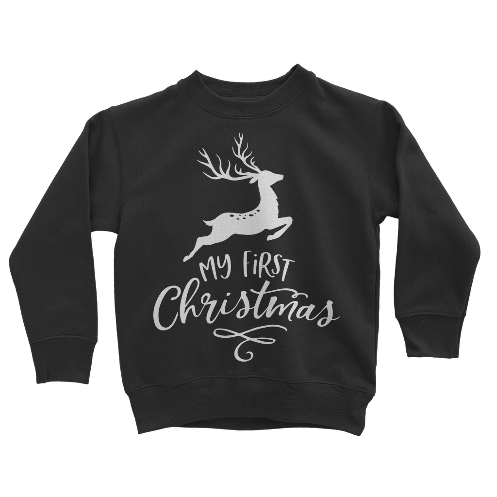 My First Christmas White Classic Kids Sweatshirt - DirectlyPersonalised