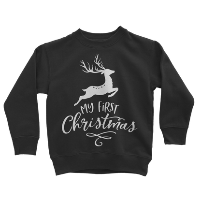 My First Christmas White Classic Kids Sweatshirt - DirectlyPersonalised
