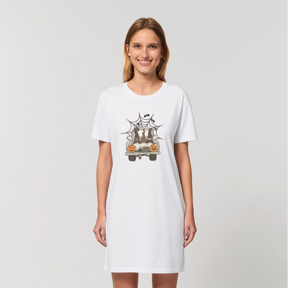 LETS GET SPOOKY Organic T-Shirt Dress - DirectlyPersonalised