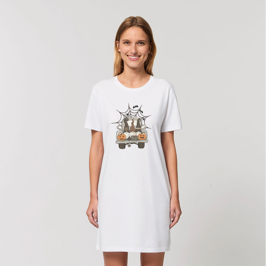 LETS GET SPOOKY Organic T-Shirt Dress - DirectlyPersonalised