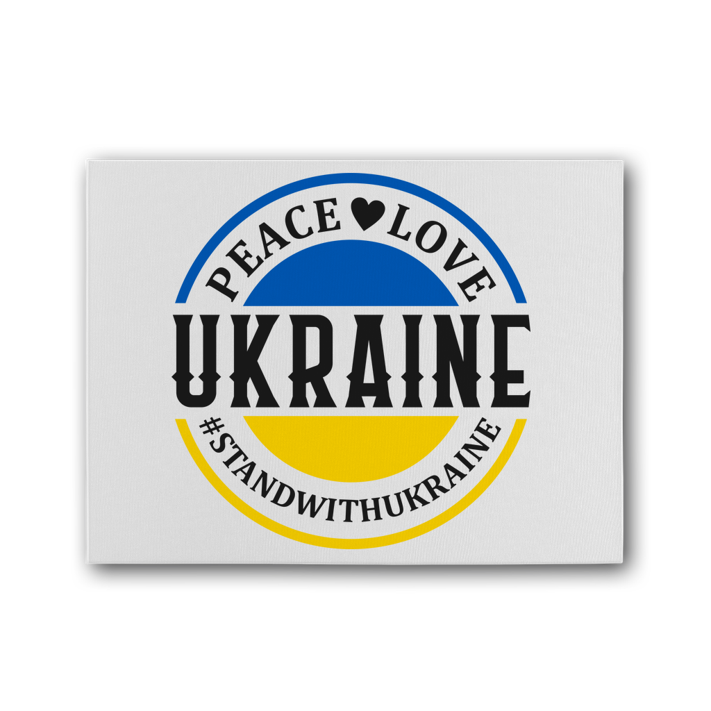 STAND WITH UKRAINE Premium Stretched Canvas - DirectlyPersonalised