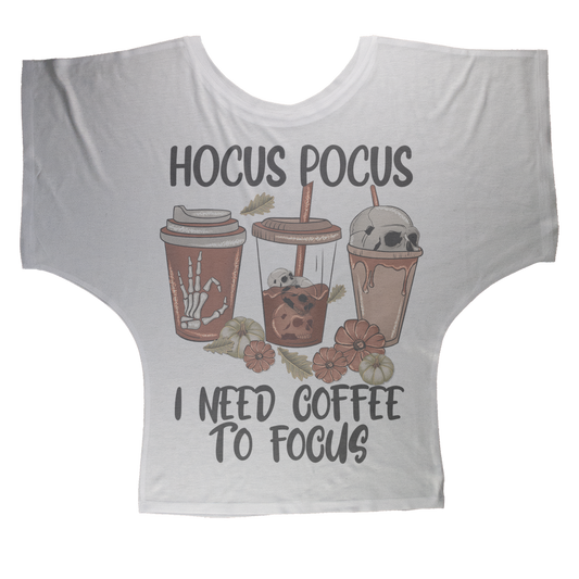 HOCUS POCUS -COFFEE DESIGN Sublimation Batwing Top - DirectlyPersonalised