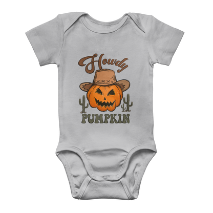HOWDY PUMPKIN Classic Baby Onesie Bodysuit - DirectlyPersonalised