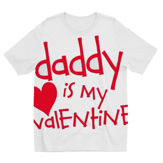 Daddy's my Valentine Sublimation Kids T-Shirt - DirectlyPersonalised