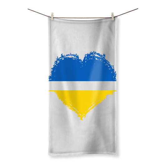 HEARTS WITH UKRAINE Sublimation All Over Towel - DirectlyPersonalised
