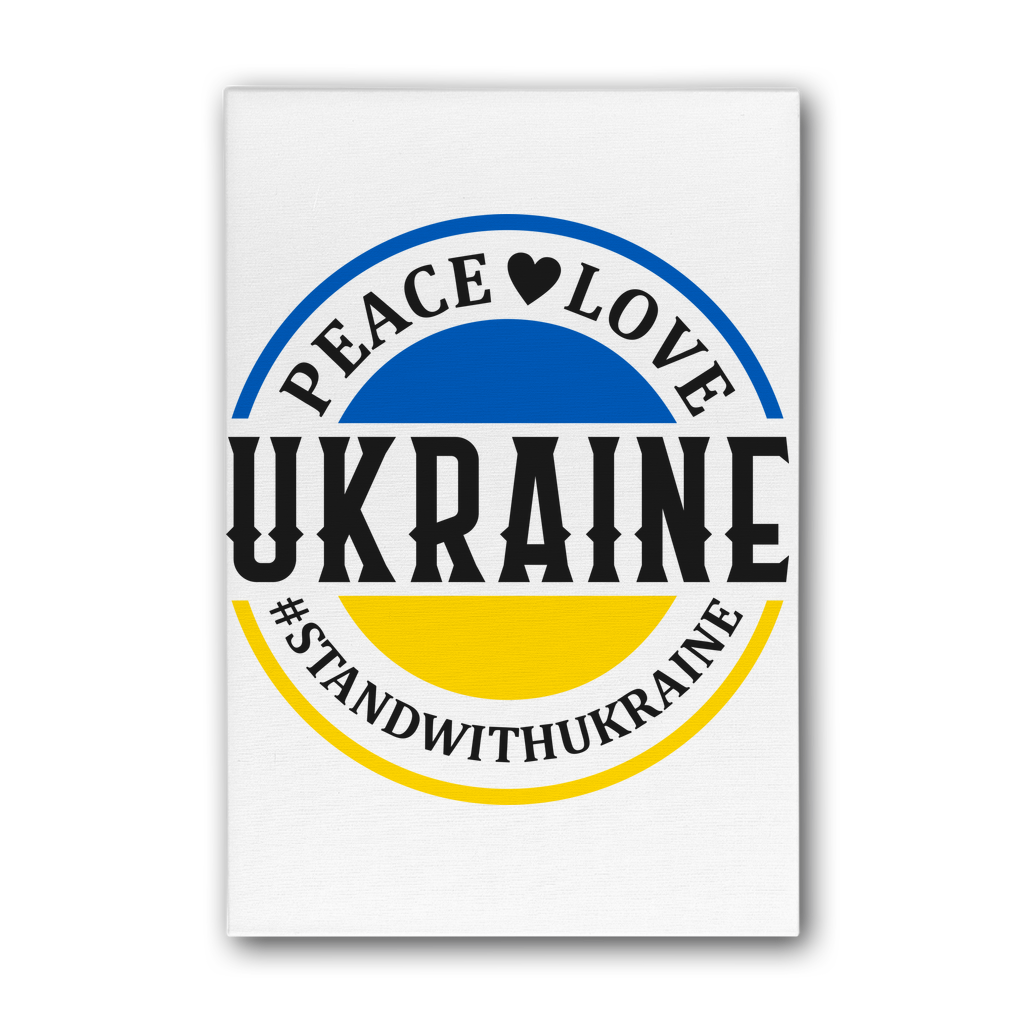 STAND WITH UKRAINE Premium Stretched Canvas - DirectlyPersonalised