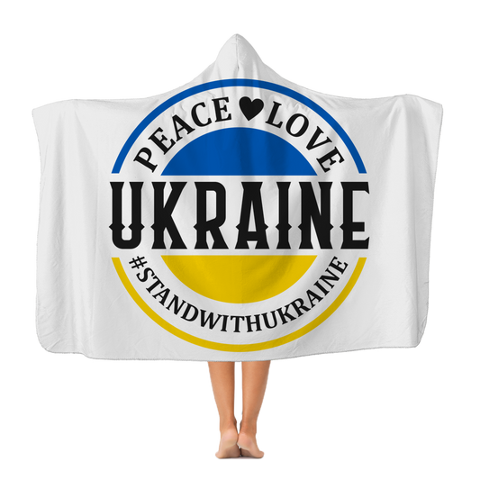 STAND WITH UKRAINE Classic Adult Hooded Blanket - DirectlyPersonalised