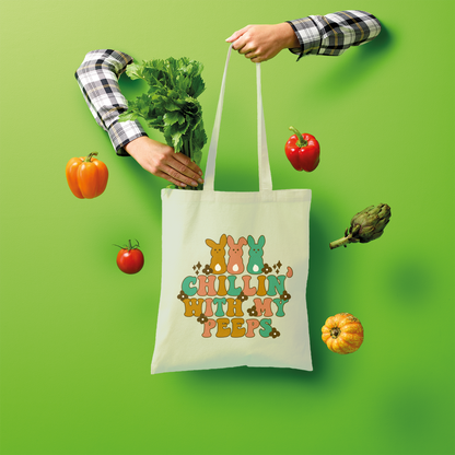 Chillin with my peeps Shopper Tote Bag - DirectlyPersonalised