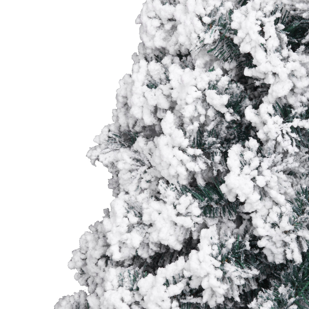 7ft PVC Flocking Christmas Tree 1300 Branches Spread Out Natural Tree - DirectlyPersonalised