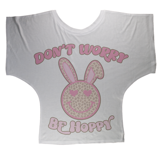 Don't worry be 'happy' Sublimation Batwing Top - DirectlyPersonalised