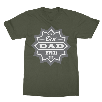 Best Dad Ever Classic Heavy Cotton Adult T-Shirt - DirectlyPersonalised