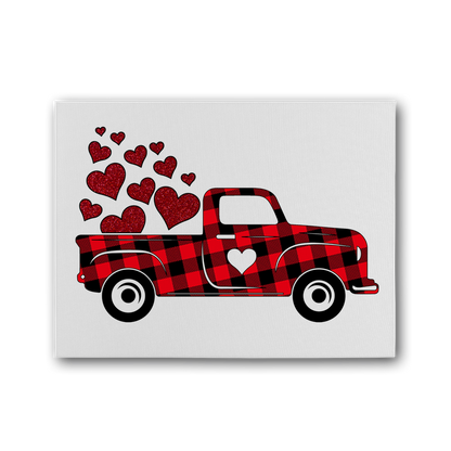 Love Truck Premium Stretched Canvas - DirectlyPersonalised