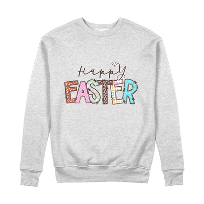 Happy Easter 100% Organic Cotton Sweatshirt - DirectlyPersonalised