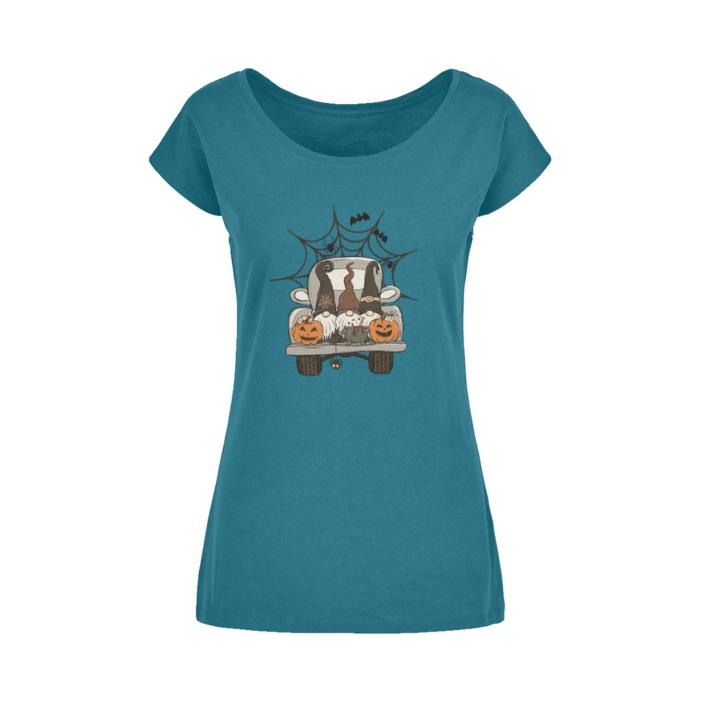 LETS GET SPOOKY Wide Neck Womens T-Shirt XS-5XL - DirectlyPersonalised