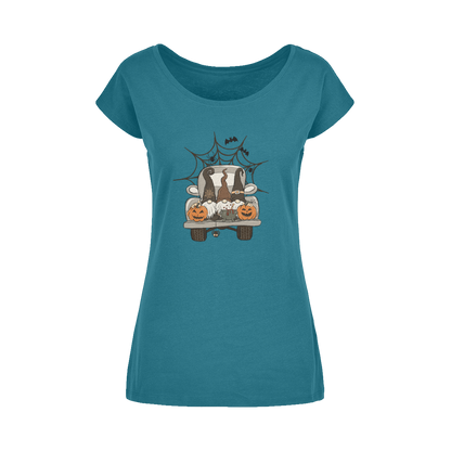 LETS GET SPOOKY Wide Neck Womens T-Shirt XS-5XL - DirectlyPersonalised