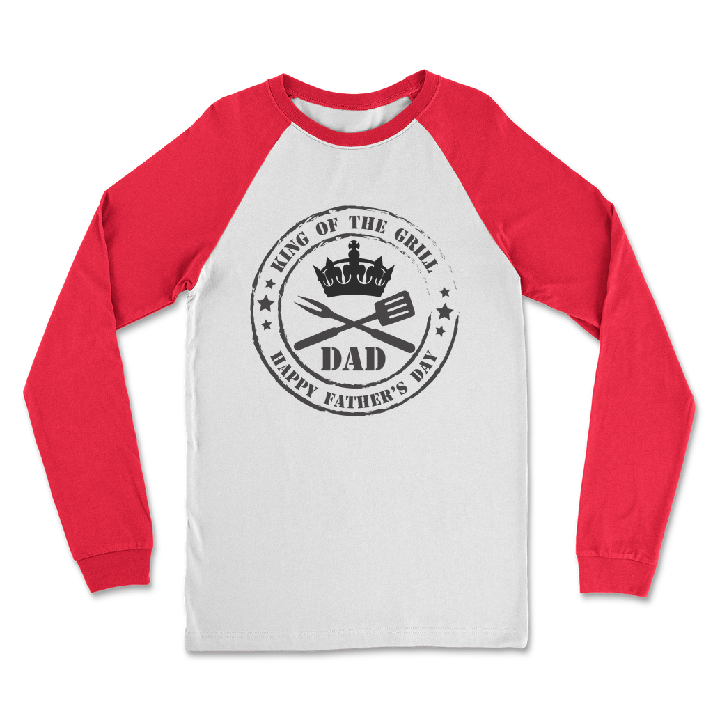 King of the Grill Classic Raglan Long Sleeve Shirt - DirectlyPersonalised