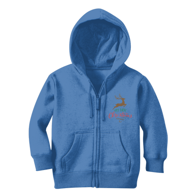 My First Christmas Colour Classic Kids Zip Hoodie