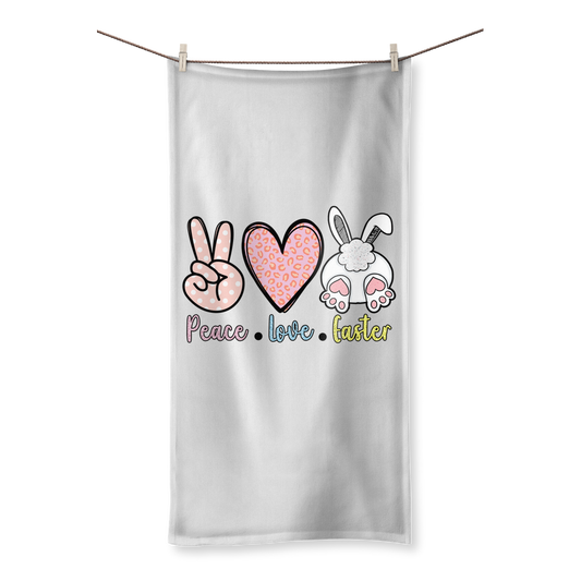 PEACE LOVE EASTER Sublimation All Over Towel - DirectlyPersonalised