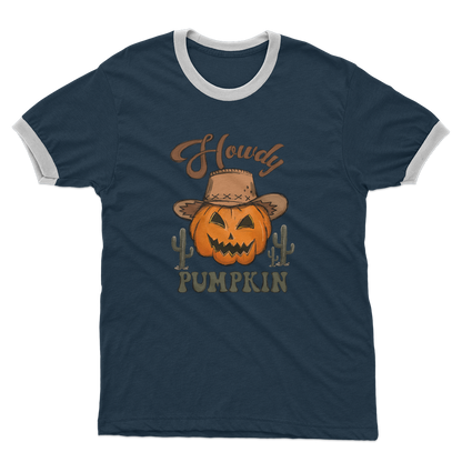 HOWDY PUMPKIN Adult Ringer T-Shirt - DirectlyPersonalised