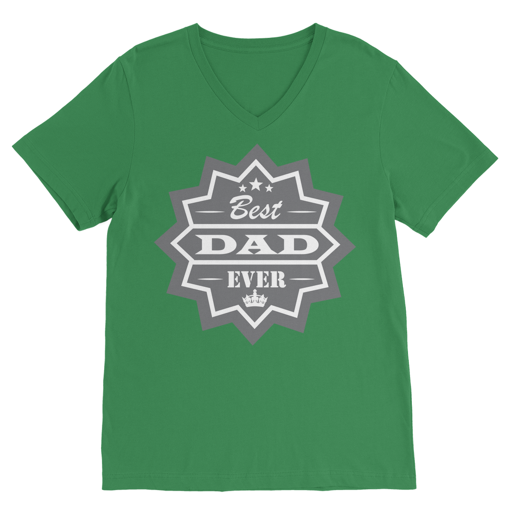 Best Dad Ever Classic V-Neck T-Shirt - DirectlyPersonalised