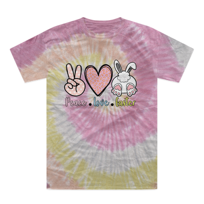 PEACE LOVE EASTER Tie-Dye T-Shirt - DirectlyPersonalised
