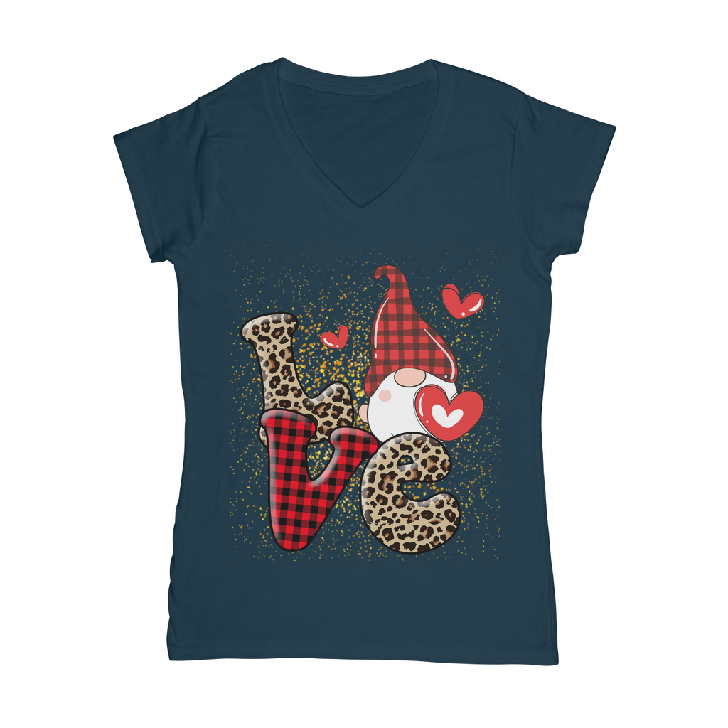 Ladies Valentine Design Classic Women's V-Neck T-Shirt - DirectlyPersonalised
