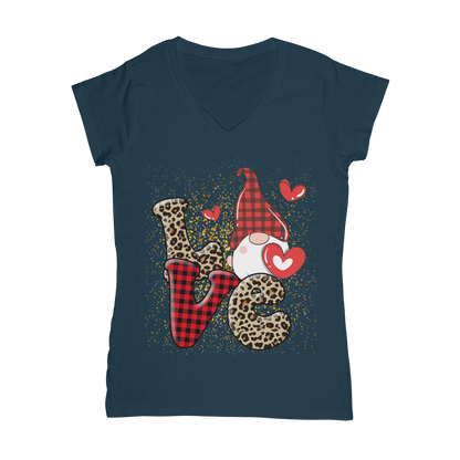 Ladies Valentine Design Classic Women's V-Neck T-Shirt - DirectlyPersonalised