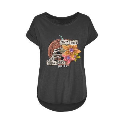 SORTA SWEET - SORTA SPOOKY Women's Long Slub T-Shirt XS-5XL - DirectlyPersonalised