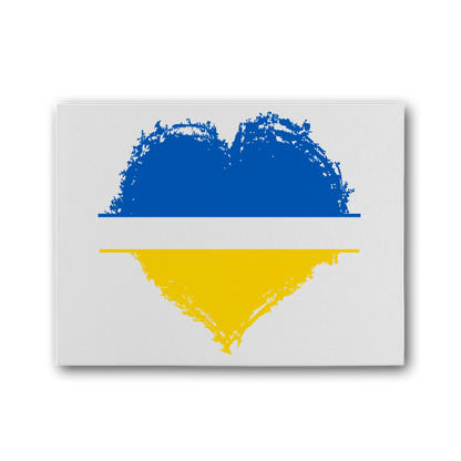 HEARTS WITH UKRAINE Premium Stretched Canvas - DirectlyPersonalised
