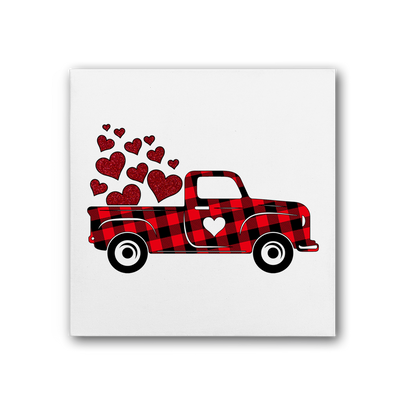 Love Truck Premium Stretched Canvas