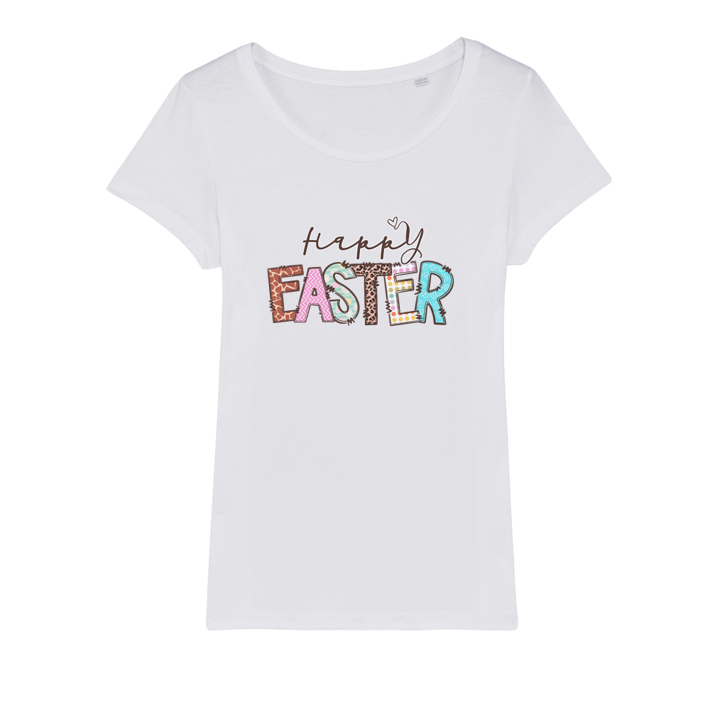 Happy Easter Organic Jersey Womens T-Shirt - DirectlyPersonalised