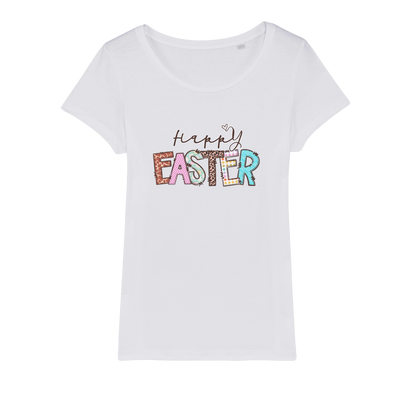 Happy Easter Organic Jersey Womens T-Shirt - DirectlyPersonalised