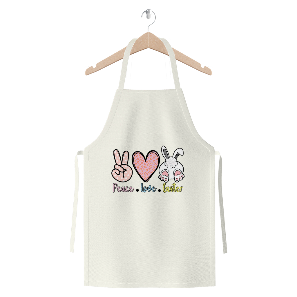 PEACE LOVE EASTER Premium Jersey Apron - DirectlyPersonalised