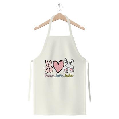 PEACE LOVE EASTER Premium Jersey Apron - DirectlyPersonalised