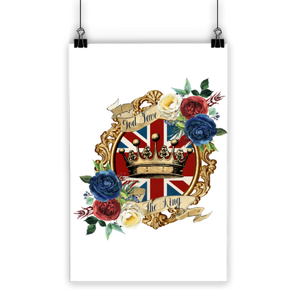 GOD SAVE THE KING Classic Poster - DirectlyPersonalised