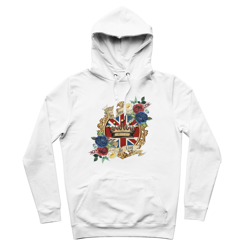 GOD SAVE THE KING 100% Organic Cotton Hoodie - DirectlyPersonalised