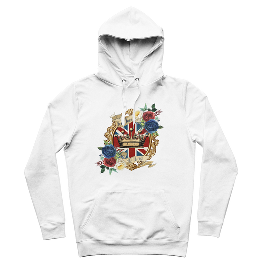 GOD SAVE THE KING 100% Organic Cotton Hoodie - DirectlyPersonalised