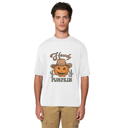 HOWDY PUMPKIN Premium Organic Oversized T-Shirt - DirectlyPersonalised