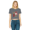 Ladies Valentine Design Classic Women's Cropped Raw Edge T-Shirt