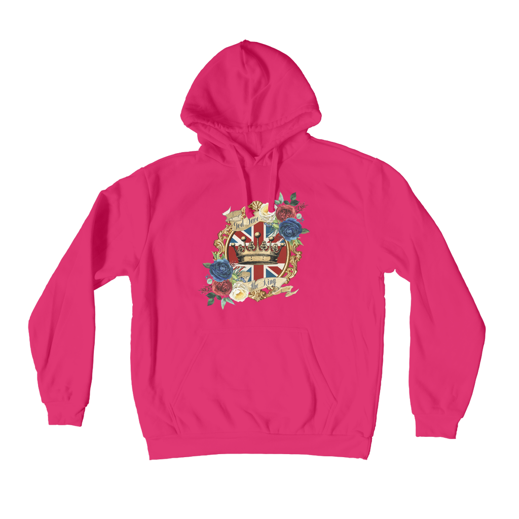 GOD SAVE THE KING Premium Adult Hoodie - DirectlyPersonalised