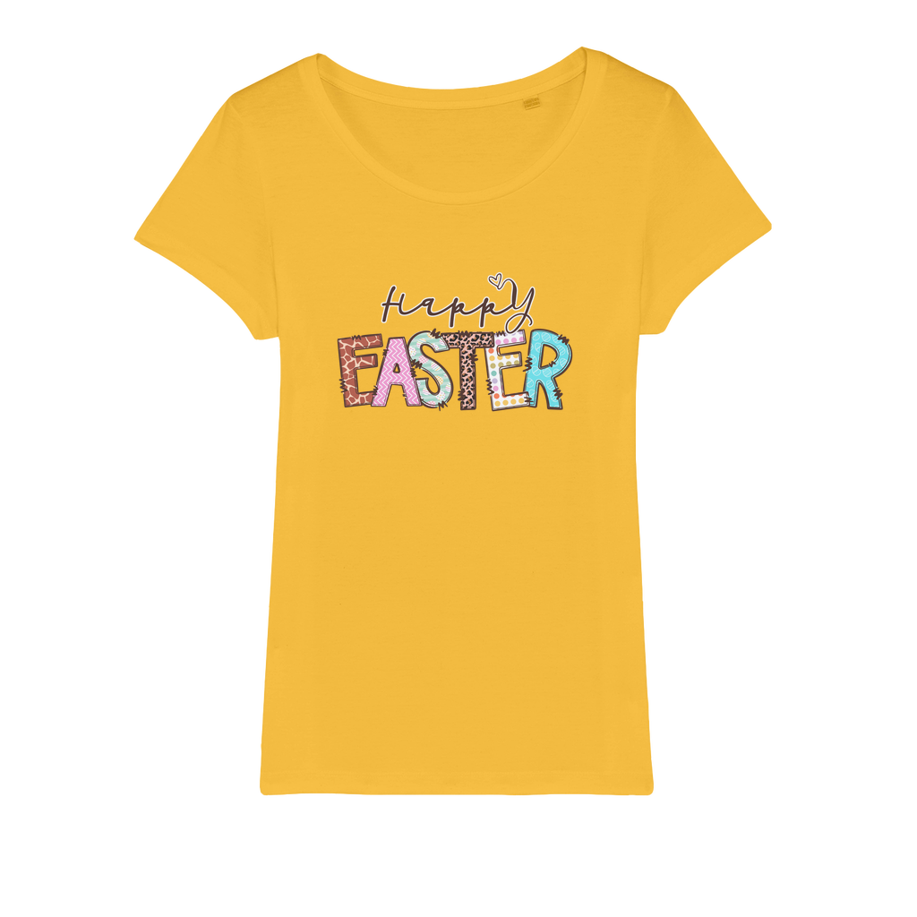 Happy Easter Organic Jersey Womens T-Shirt - DirectlyPersonalised