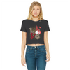 Ladies Valentine Design Classic Women's Cropped Raw Edge T-Shirt