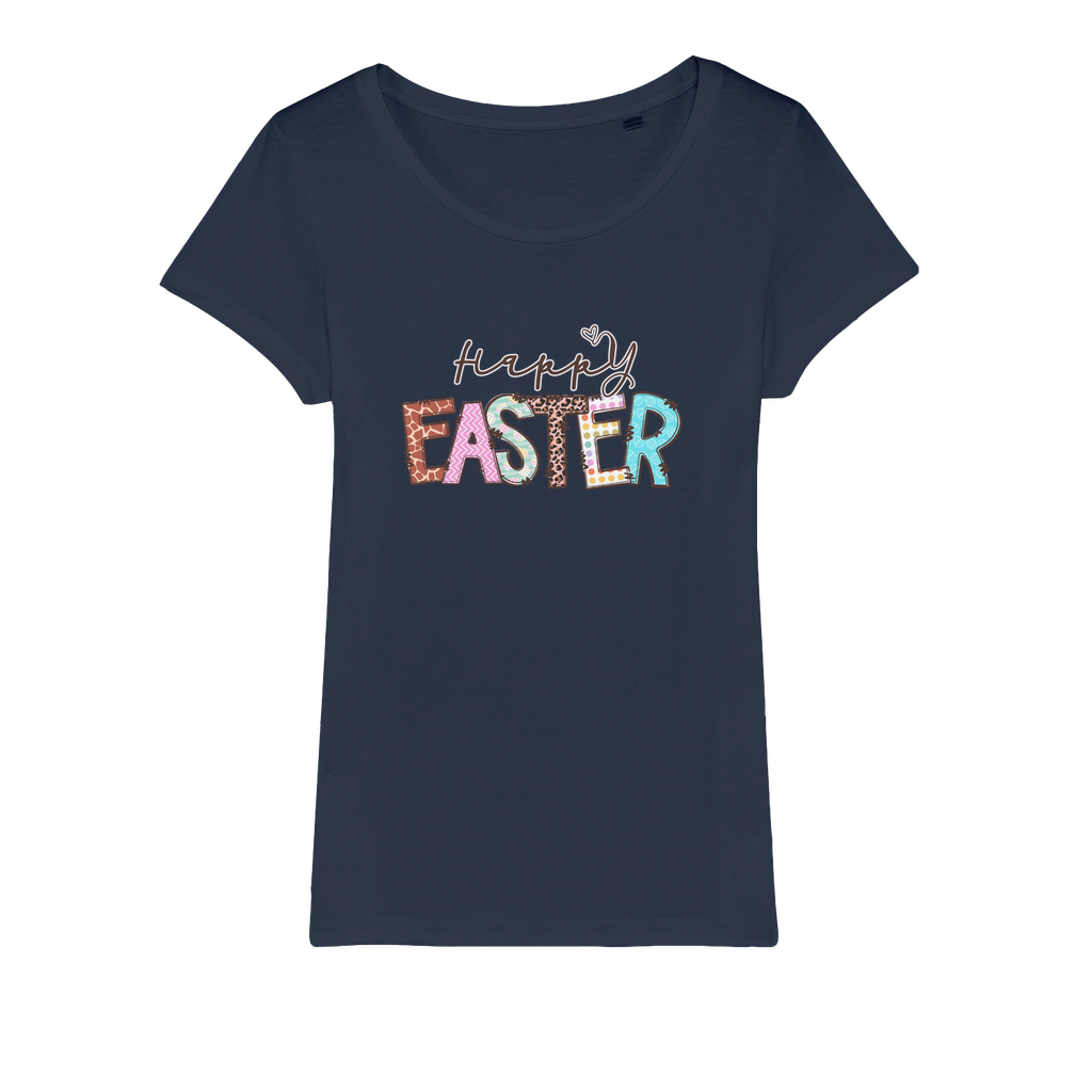 Happy Easter Organic Jersey Womens T-Shirt - DirectlyPersonalised
