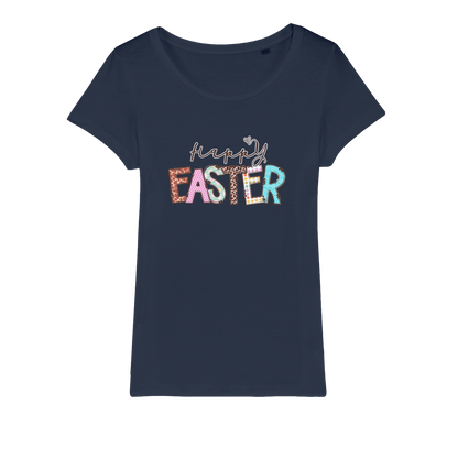 Happy Easter Organic Jersey Womens T-Shirt - DirectlyPersonalised