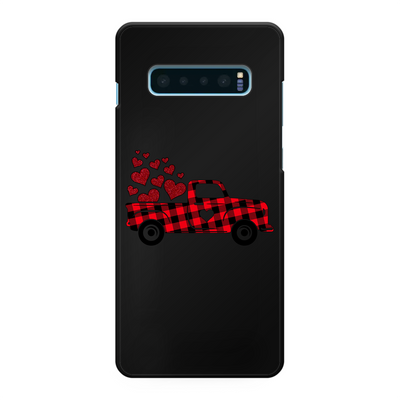 Love Truck Back Printed Black Hard Phone Case