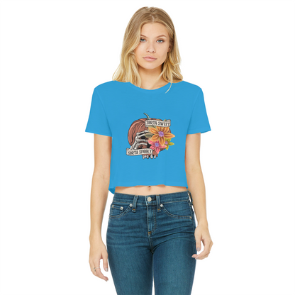 SORTA SWEET - SORTA SPOOKY Classic Women's Cropped Raw Edge T-Shirt - DirectlyPersonalised