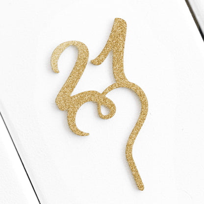 21 Cake Topper - 21st Cake Topper - 21 Cake Decoration - 21 Birthday Party Cake Topper - Quick World Wide Dispatch - DirectlyPersonalised