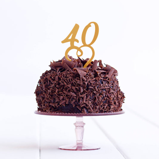 40 Birthday Party Cake Topper - Forty Cake Topper - 40th Cake Topper - 40 Cake Decoration - Quick World Wide Dispatch - DirectlyPersonalised